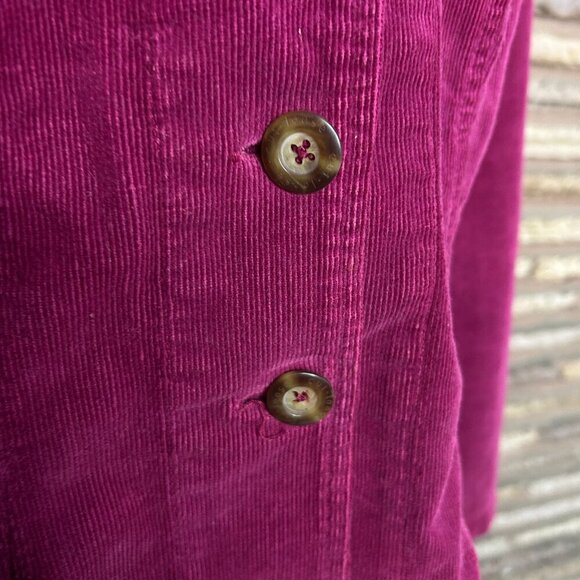 Cut Loose Deep Fuchsia Stretch Corduroy Casual Jacket Size Small - Picture 4 of 11
